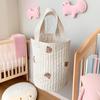 Korea 2024 Floral Embroidered Stroller & Diaper Bag - Cotton Storage for Outings