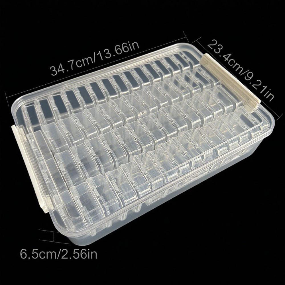 1pc 60 Slots Plastic Storage Box, DIY Diamond Painting Beads Charms Jewelry Accessories Organizer Box
