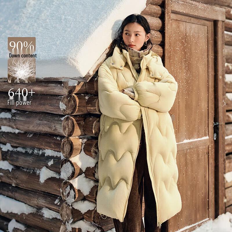 Inman Women s 2025 Winter Puffy Hooded Long Down Jacket L