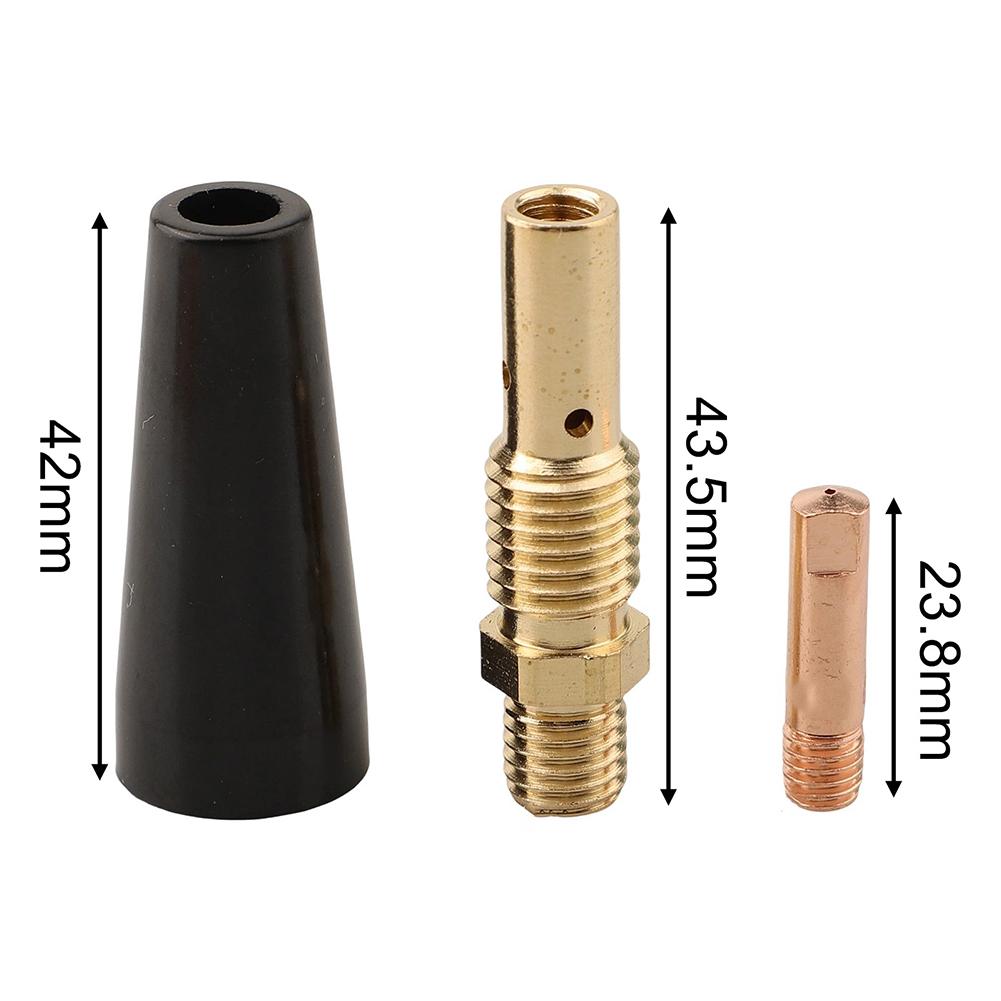 25pcs/set Flux Core Gasless Nozzle Welding Kit Tips Replacement For MIG Welder Kit Flux Core Gasless Nozzle Welding Kit
