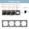 BSEED Wifi 1/2/3/4Gang Touch Light Switches Tuya Smart Life App Control Plus Triple Normal Sockets EU Standard Glass Panels