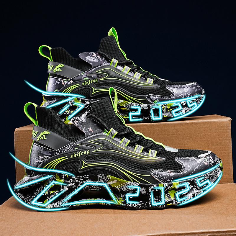 Shoes men's flying woven camouflage tide shoes couple sports shoes casual running shoes mesh shoes Guochao