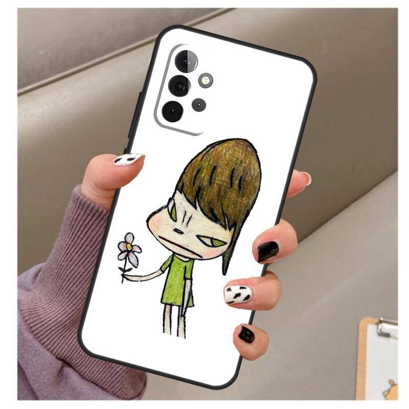 Cartoon Aesthetic Yoshitomo Nara Case For Samsung Galaxy A56 A16 A26 A36 A06 A52 A53 A33 A13 A34 A54 A14 A15 A35 A55 A22 A32