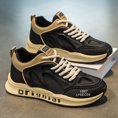 Men's Shoes Spring 2025 New Internet Celebrity Explosion Youth Soft-soled Casual Sports Shoes Design Trendy Dad Shoes