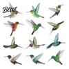 Peel And Stick Bird Sticker 12Pcs Window Clings Protection Decals Removable PVC Anti-Collision Stickers Reusable for Glass Doors Windows