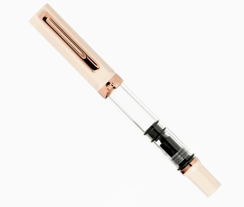 TWSBI Eco Fountain Pen, Cream Rose Gold, Inlet-Operated, Extra Fine Nib, EF, TW020011