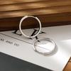 Silver Needle Geometric Heart Hoop Earrings - Retro & High-End Style for a Bold Look