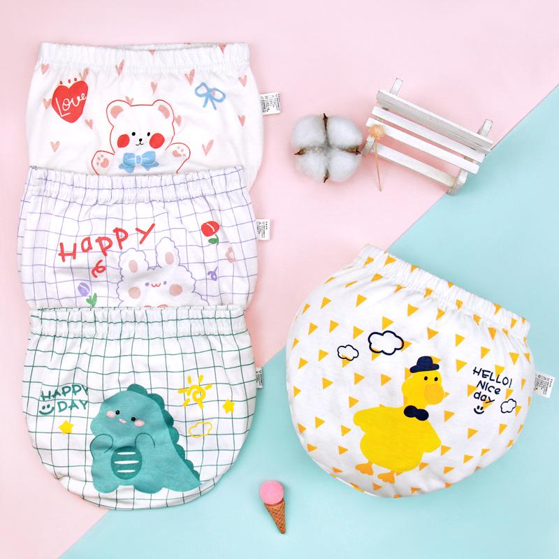 2024 Korean Style Cartoon Print Underwear Shorts for Baby Boys and Girls - Four Seasons Collection