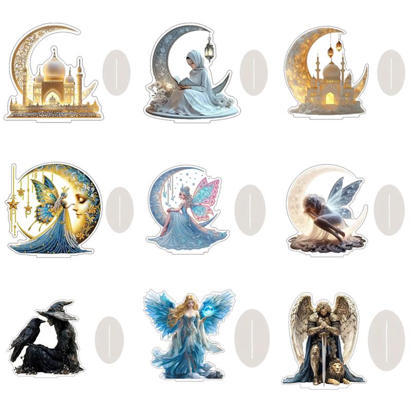 Dekoracyjna Figurka Dekoracja Smoka Do Biura Prezent na Parapetówkę Dekoracja Biurka Ornament 2D Akrylowy Ornament na Biurko