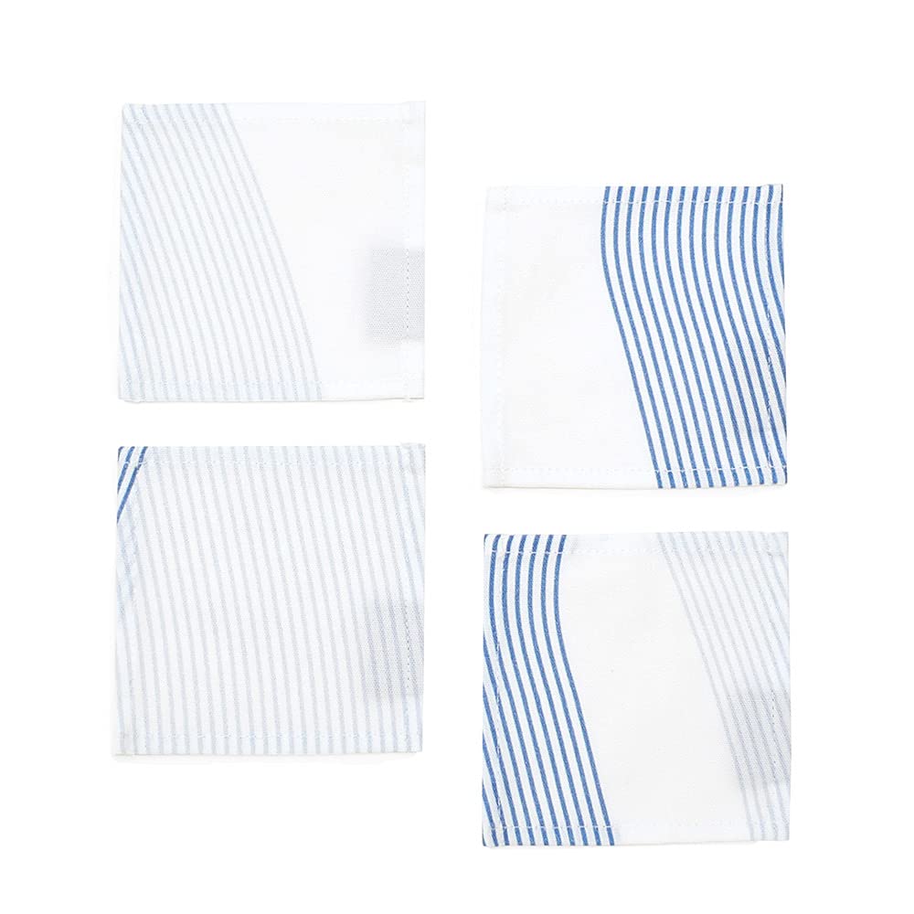 STYLE Decor 2-Piece Set: 4 Laminated Placemats and 4 Laminated Coasters. Perfect for Dining Tables, Parties, and Table Coordination. Water Flow Design