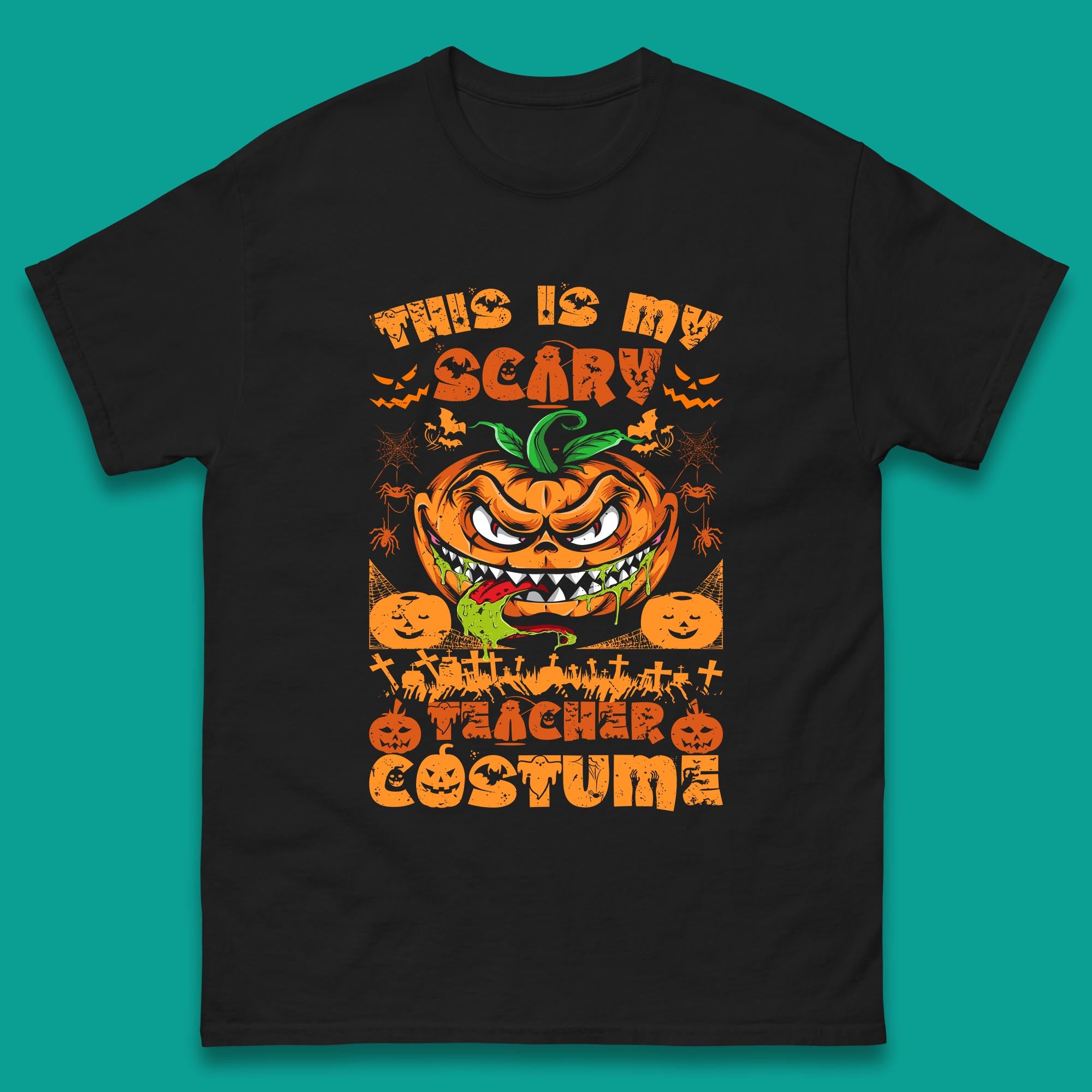 Halloween Teacher This Is My Scary Teacher Costume Back To School Teacher Appreciation Gift Mens Tee Top XL