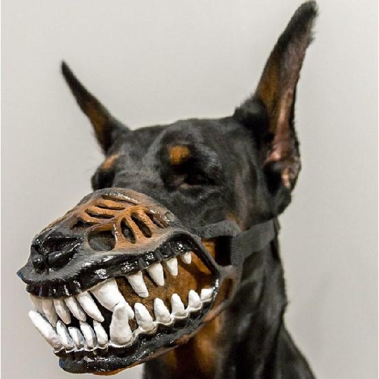 New Product Hellhound Monster Mouth Guard Halloween costumes for medium to large-sized dogs Natural latex dog muzzle