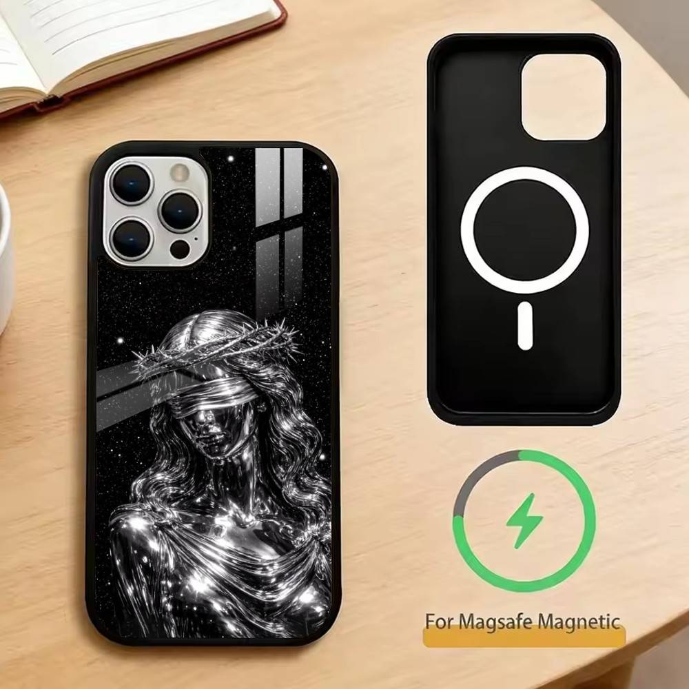 Dark Fantasy Gothic Phone Case For iPhone17,16,15,14,13,12,11 Plus,Pro Magnetic with Magsafe Wireless Charging