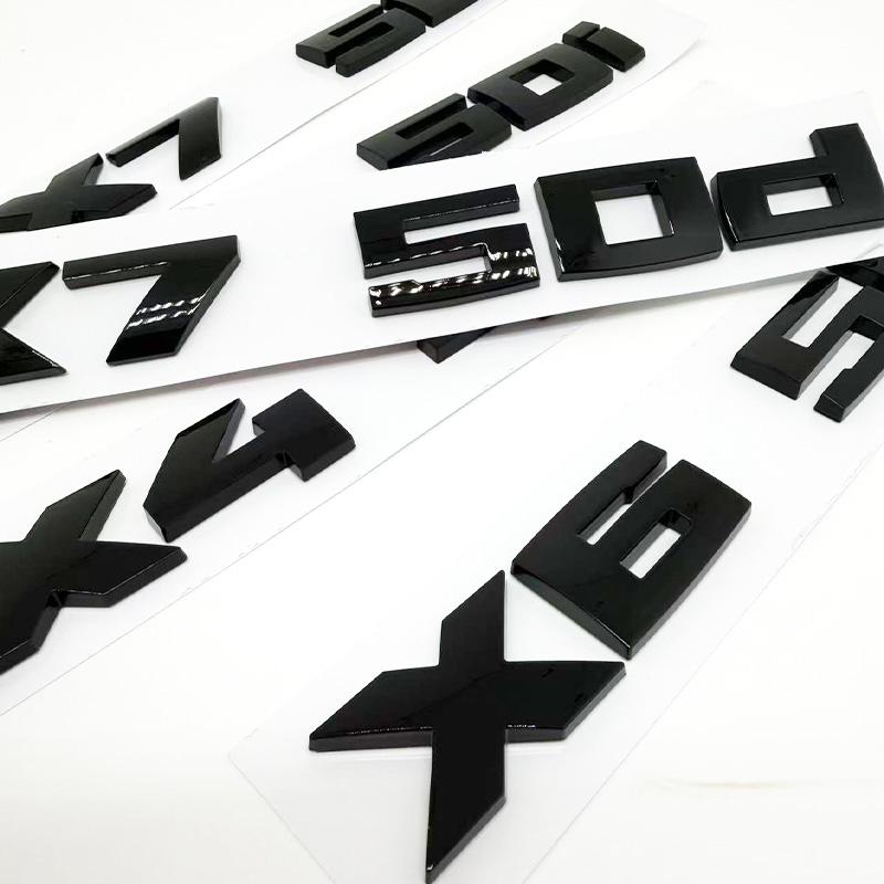 Applicable To 3D M X7M50i X7M50d X7M60d X7M60i Numbers ABS Emblem for X7 Series E70 G05 Car Trunk Exterior Decor Logo Sticker