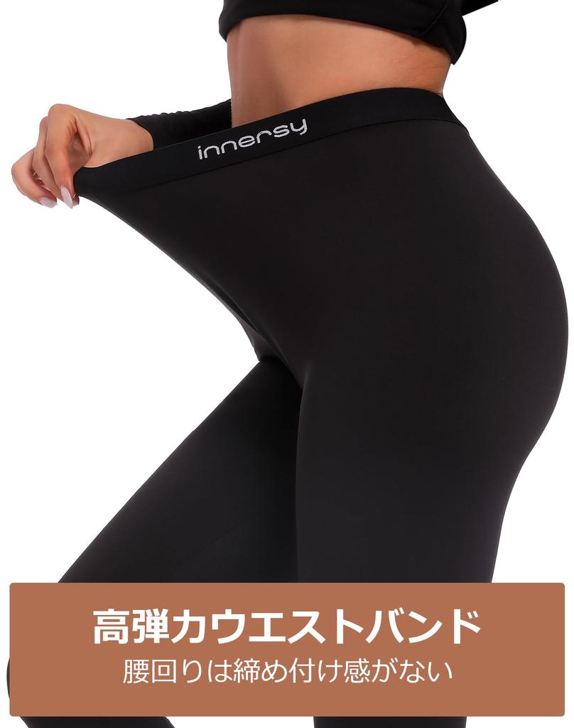 INNERSY Heattech Warm Innerwear Long Sleeve Shirt and and Perfect for Fall and Sizes Women's Set, Fleece-Lined, Leggings, Moisture-Wicking