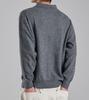 Button Seoul Wool Blend Collared Knit Cardigan (Gray)