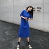 Long T-shirt Dress Summer Women's Plus Size Loose Fashion Mid-length Short-sleeved Straight Dresses