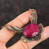 Faceted Kashmir Ruby Pendant Copper Pendant Genuine Gemstone Pendant Handmade Jewelry Latest Design Pendant Copper Jewelry Gifts For Friend