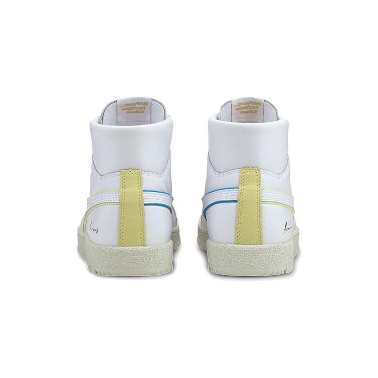 Puma Ralph Sampson 70 Mid Rudolf Dassler Legacy Collection Season 2 Unisex Sneakers White Yellow-Pear Vaporous-Grey 374962-01