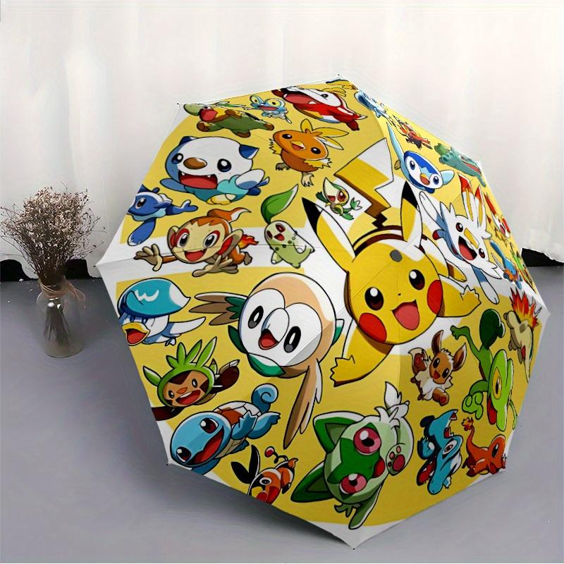 1pc Pokemon Automatic Umbrella Durable Iron Frame & Plastic Handle, Gift for Men & Women, Sturdy Construction, Playful Design Yy250826161