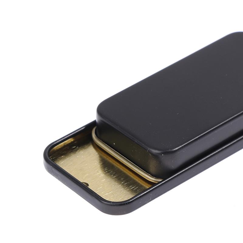 2Pcs Tinplate Small Push-Pull Box Solid Balm Box Metal Packaging Box