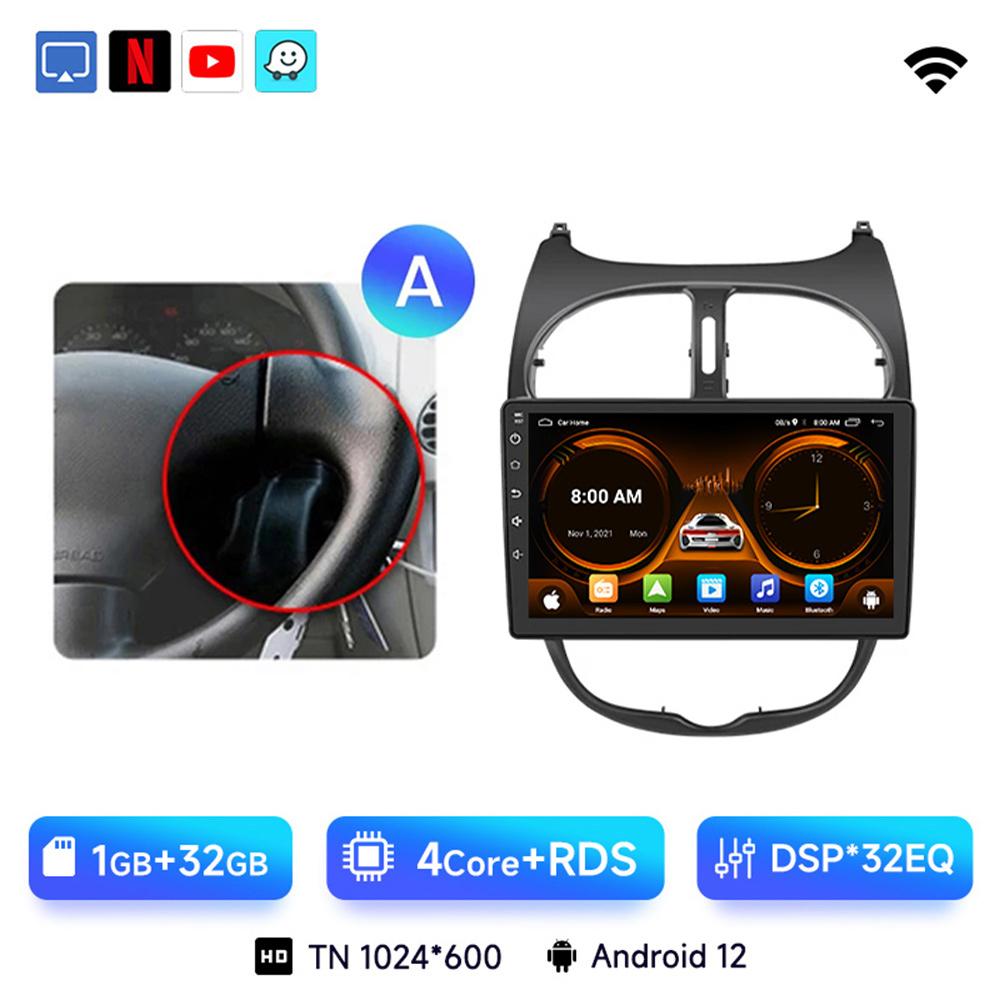 

Автомобильное радио JIUYIN для Peugeot 206 206CC 206SW 2001 - 2008 беспроводное CarPlay Android Auto интеллектуальные системы автомобиля No 2 din 2din DVD CHINA