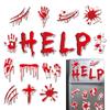Halloween Refrigerator Magnets Stickers Horror and Dirty Bleeding Red Stickers Suitable for Party Paper Favor
