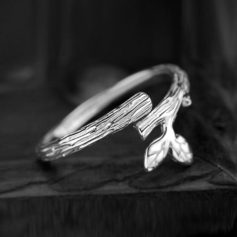 Adjustable Open Leaf Ring Women Men Minimalist Boho Style Floral Geometric Finger 2025