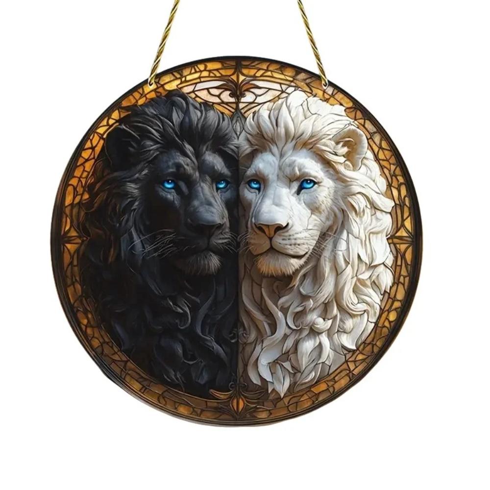 Fantastical Yin Yang Animal Light Catcher Round Acrylic, Novelty Home Decor, Perfect Durable for Bedroom, Store, Office, Kitchen, for Wall Decoration