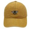 Bee baseball cap cartoon cute embroidery cap European and American retro washed old men's and women's casual hat