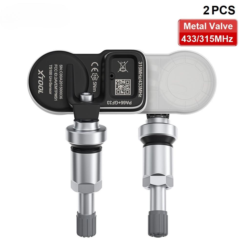 Sensor 2-i-1 315MHz 433MHz TPMS-sensor Dekkreparasjonverktøy TPMS-skanner Trykkmonitor Tester Fungerer på TP150 IP819TP