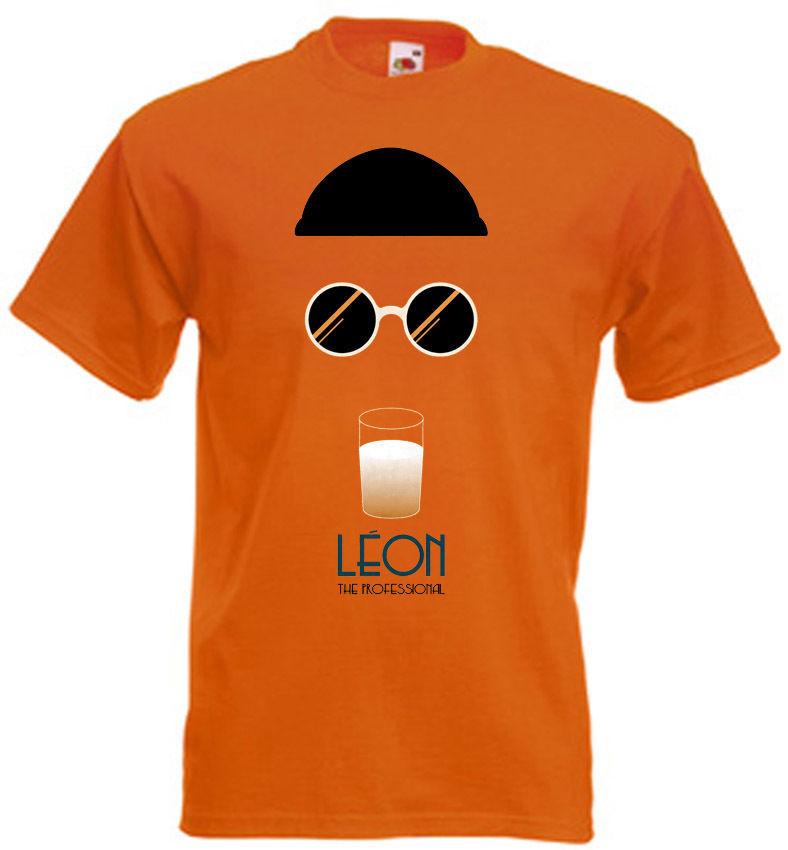 Leon The Professional v23 T-shirt orange movie poster all sizes S5XL M