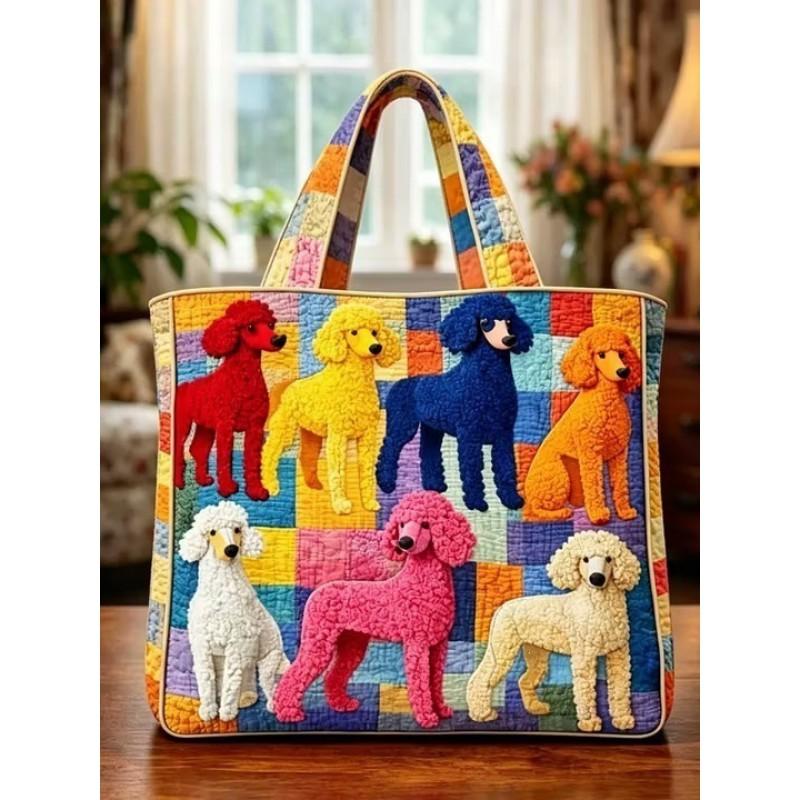 Animal Print Tote Bag - Shoulder Handbag With Zipper Pocket Daily Use Medium Size Street Style