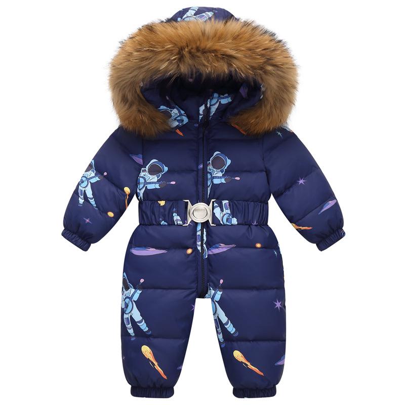 2024 Winter Kids' Down Ski Jacket: European/American Style, Thickened One-Piece Suit for Boys & Girls