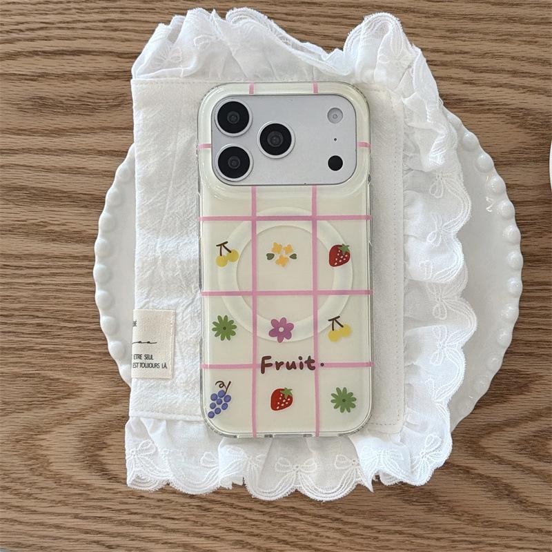 

Fresh Floral Fruit Magnetic iPhone 17/16 Pro Max/15 Pro Case 17Pro