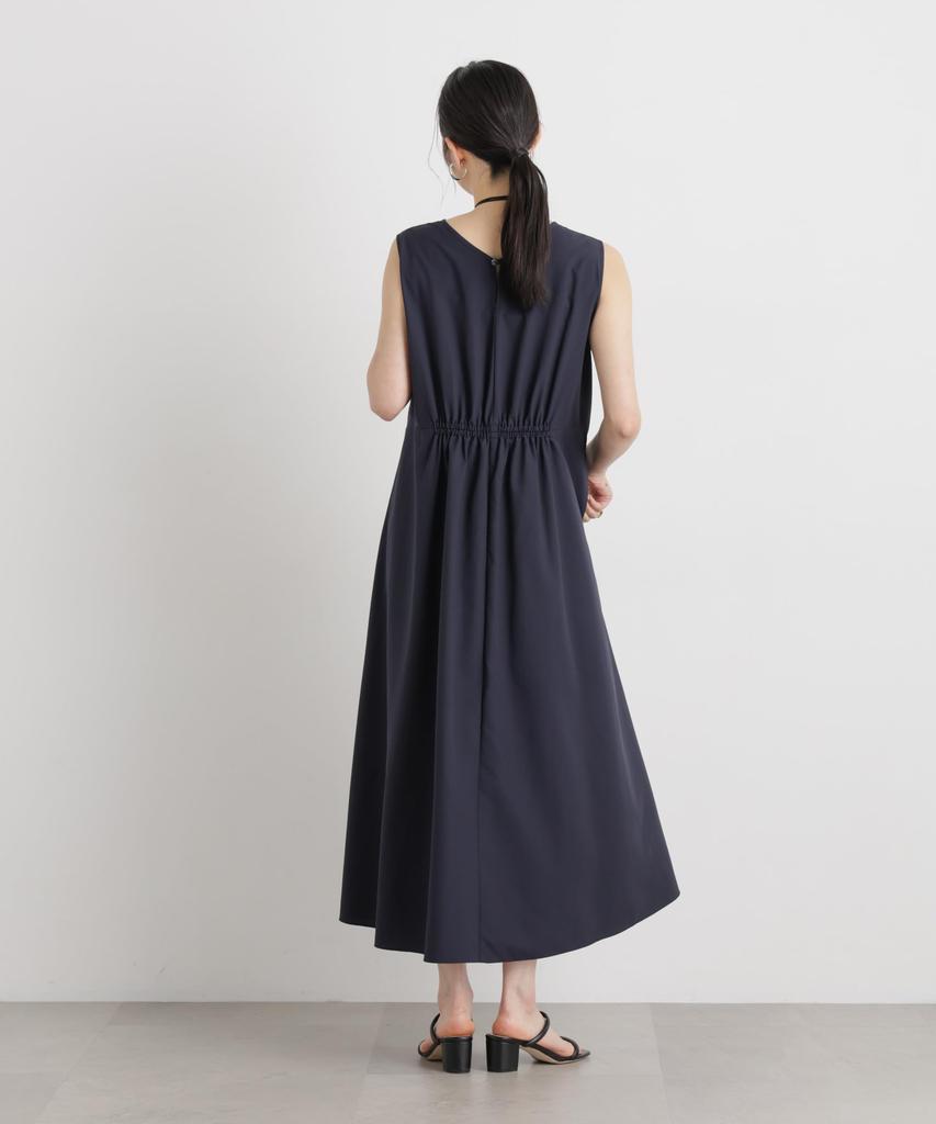 MINOTECH Sleeveless Gathered Maxi Size S [Nano Universe] (R) Dress, Women's, (120), Navy, 669-6119314