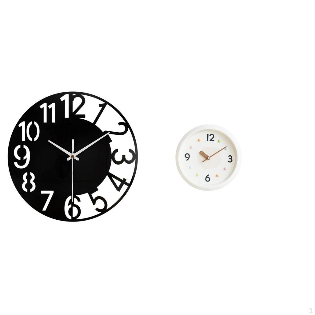 Acrylic Modern Silent Decorative Wall Clock with Large Numerals Easy to Read Round Design for Home