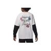 Jordan Stitch Patch Logo Round Neck Fake Two-Piece Long Sleeve Printed T-Shirt Kids Tops White HF2312-133