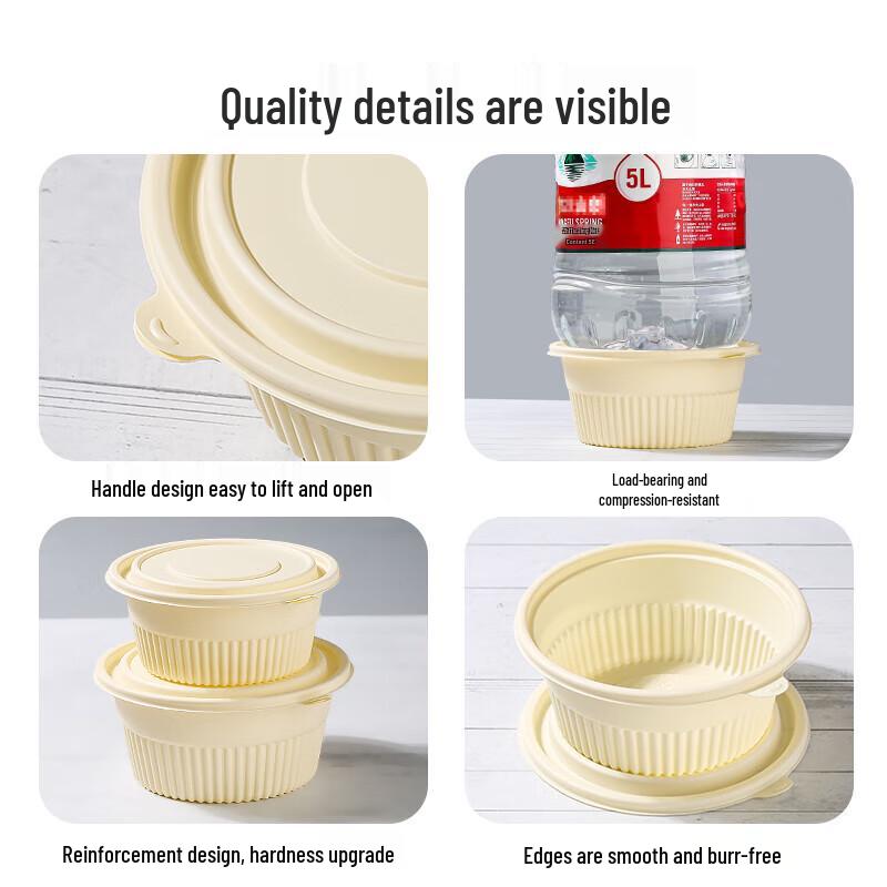 Degradable Round Takeaway Food Container