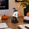 Halloween Holding Pumpkin Resin Figurine for Cemetery Scene Decoration