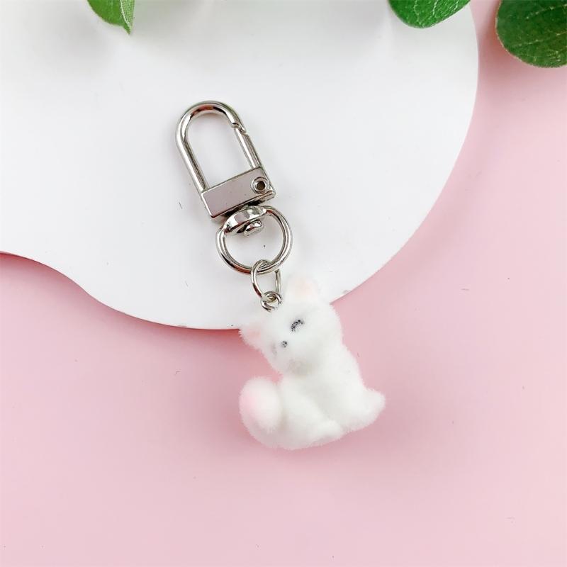 Cartoon Foxes Keychain Plush Felt Designs Soft Touch Resin Bag Charm Keys and Phone Accessory Stylish Phone Pendant