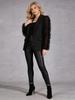 2026 Spring Women's Retro Pleated Mesh Spliced Suit Jacket