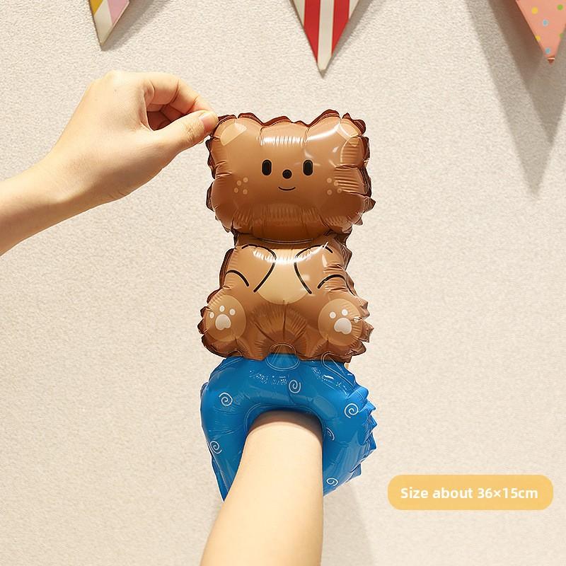 Children's Cartoon Wrist Balloons, Birthday Decorations, Kindergarten Small Gifts, Holding Inflatable Wristbands, Setting Up Stalls, Toys