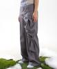 Nyuje Draped Stripe Slacks (Gray)