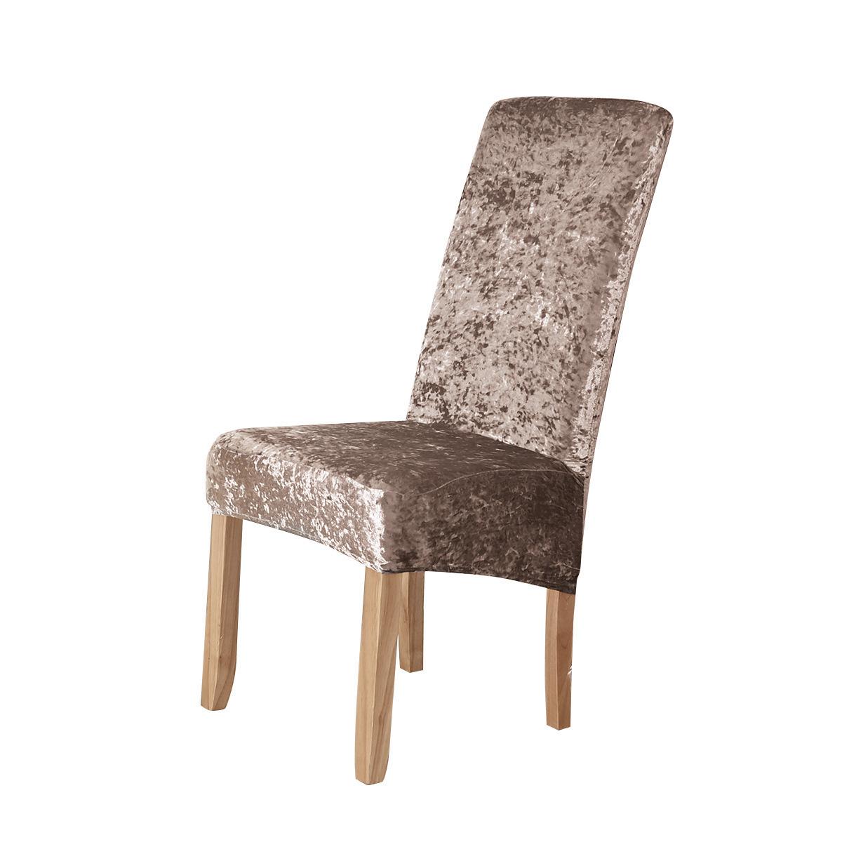 

Elastic Gold Diamond Fleece All-Inclusive Chair Cover Hotel Hotel Household Dining Chair Cover Wishebay Style Standard коричневий