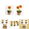 Knitted Sunflower Pot Plant Creative Décor For Your Home