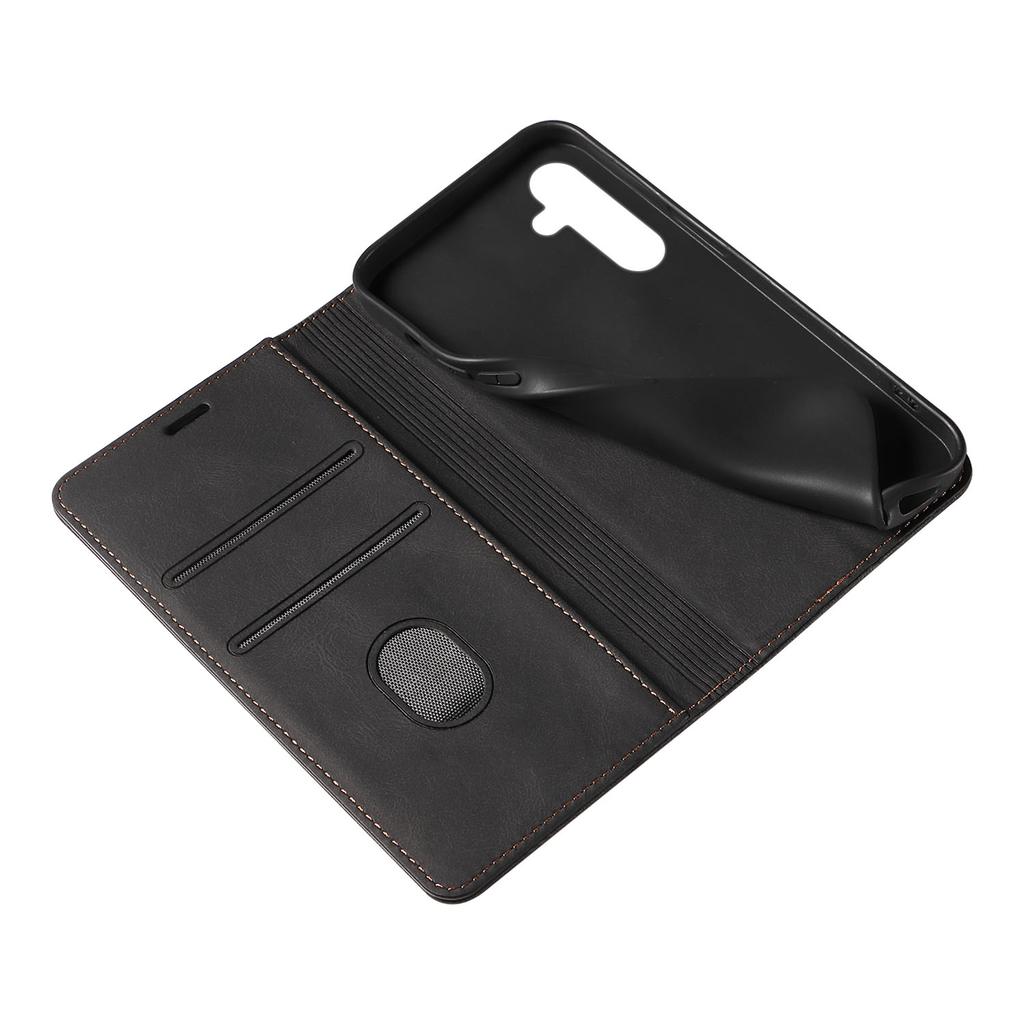 For Samsung Galaxy S24+ Magnetic Case PU Leather Card Slots Phone Cover
