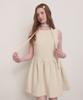 Adowl Double Flare Winter Mini Dress - Ivory