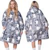 Blanket Sweatshirt Oversize Warm Thick Blanket Sweatshirt 2In1 Xxl Cats Furry [Ub-Kb-Wz-1]