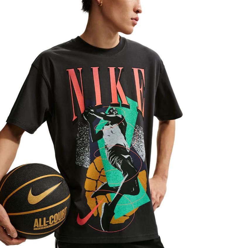 Nike Basketball Cotton Printed Pattern Loose Fit Short Sleeve T-Shirt Men tops IH4132-010